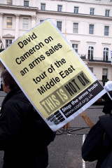 David Cameron on an arms sales tour of the Middle East