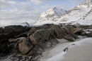 Snow on the beach.