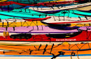 Kayaks on the beach