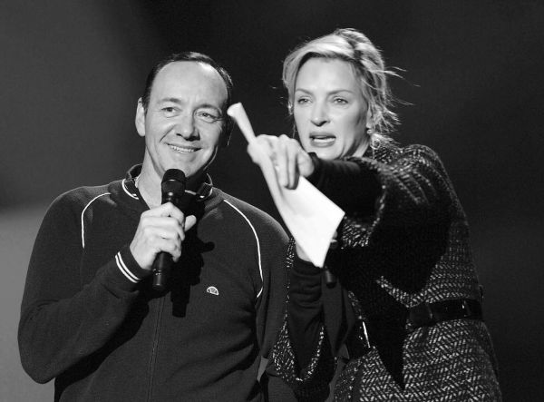 Kevin Spacey and Uma Thurman Hosts of the Nobel Peace Prize Concert in Oslo.