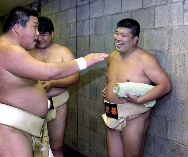Japanese Sumo wrestlers