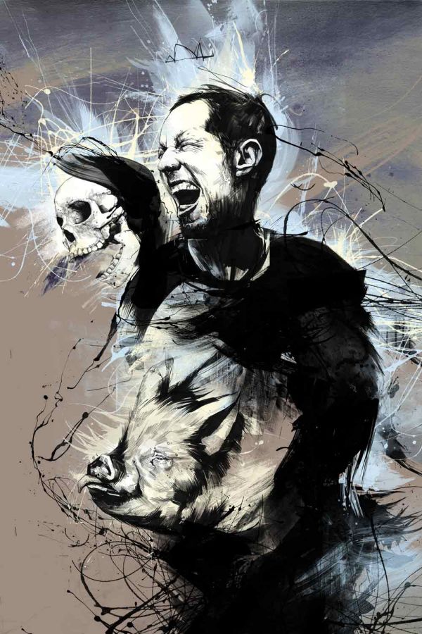 CLENCHED FISTS BLACK EYES BY BYROGLYPHICS AKA RUSS MILLS