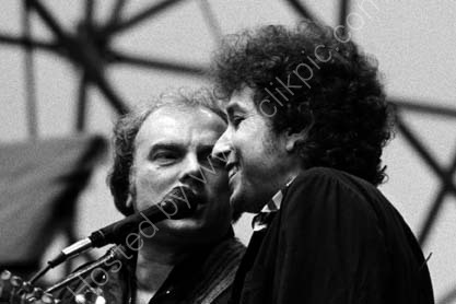 Bob and Van together at Slane castle Ireland July 8 1984  