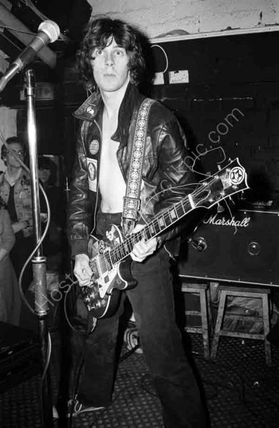 Jake Burns of Stiff Little Fingers onstage in the legendary Pound Club 