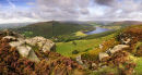 Ladybower reservoir and Win Hill from Bamford Edge