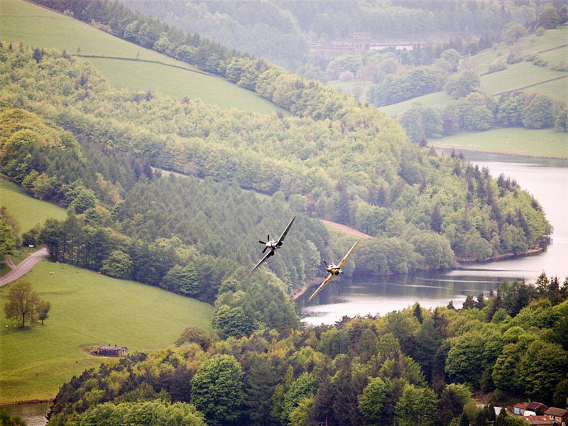 Spitfire and Hurricane