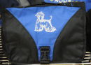 This picture is of a wash bag with a rhinestone afghan hound on. The wash bags come in 4 colours.