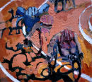 Chair Race, oil on canvas, Simon McWilliams