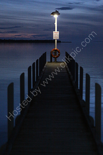 Life-bouy at Night.