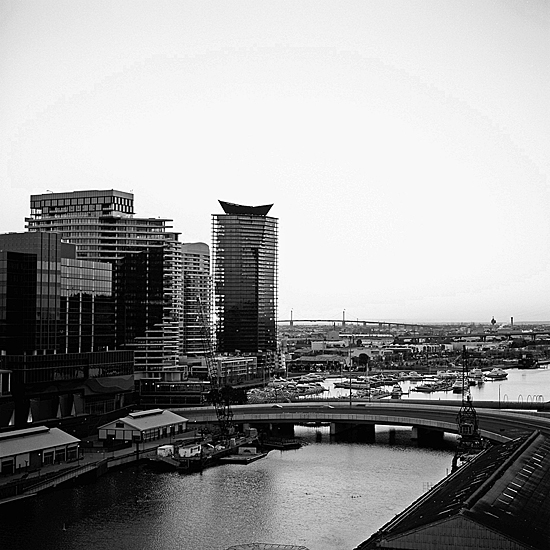 Docklands. Full area image from which a very small area was cropped (below) to show the lens