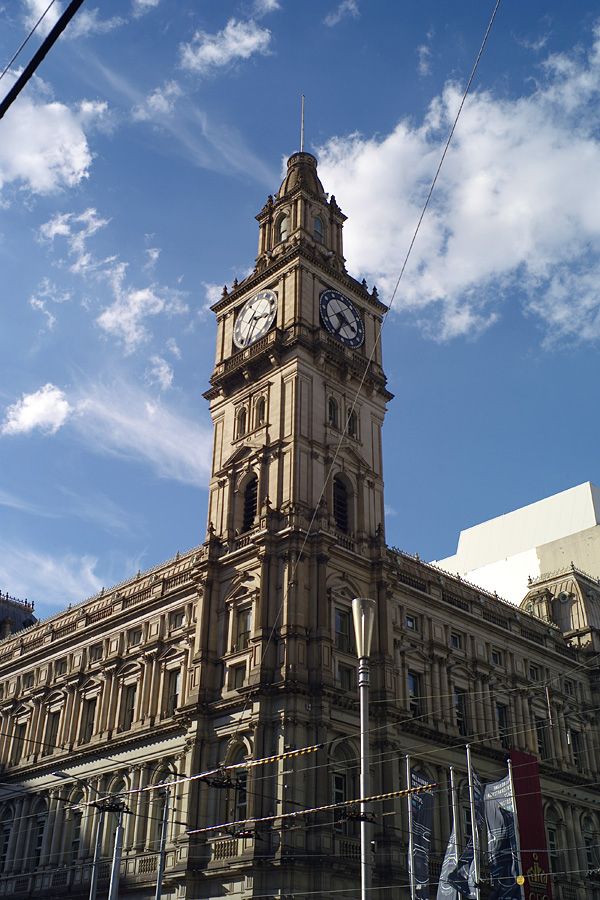 Voigtlander Ultron 28mm f2.0. Melbourne GPO f4.0 at 160 ISO - in strong oblique sunlight.