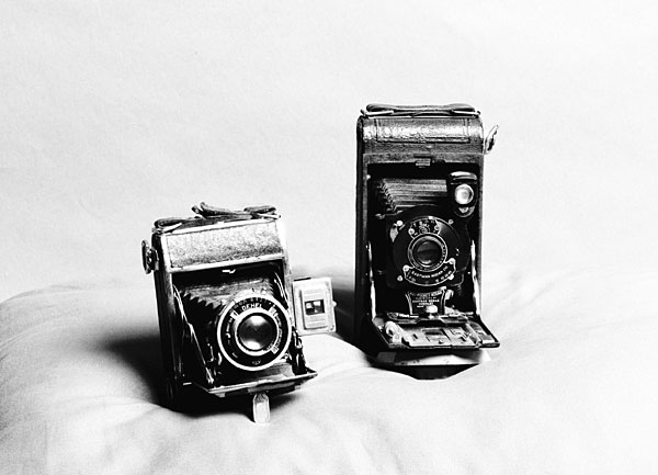 <strong>Image by Linhof Technika V, of 1930'2 very well worn folder cameras!</strong>