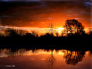 Sun rise on the river nene