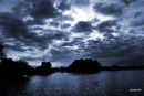 Black and white sunset