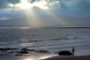 Fisherman and sunset Waterville Beach, Co. Kerry, Ireland 