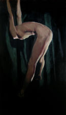 hanging figure 11 oil on canvas 40x70inches