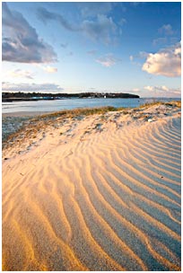 Bembridge Point with sun