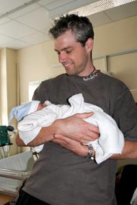 Ewan Gascoigne and Dad!