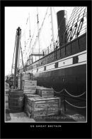 Brunel�s SS Great Britain, black and white