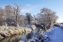 river path in snow
