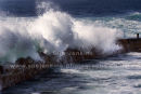  Over-topping the harbour wall