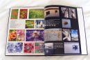 double page spread using black and white backgrounds