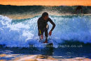 surfer at dusk