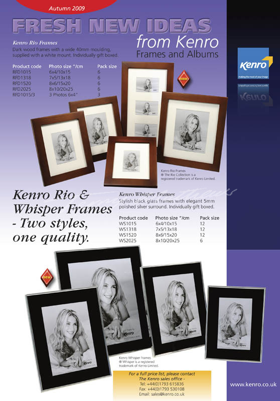 Kenro 'Fresh New Ideas' Interim Leaflet 2009