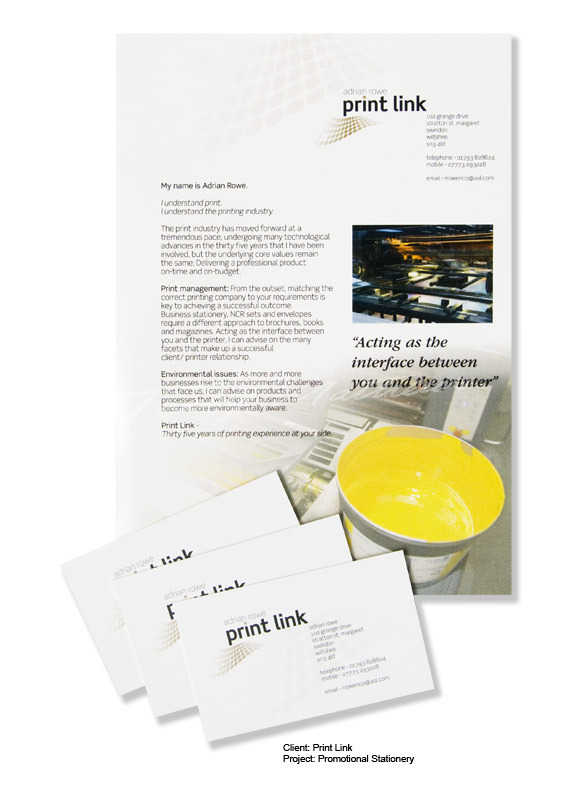 Print Link Logo and Stationery