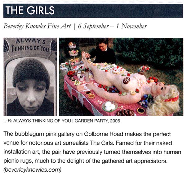 MATCHBOX MAGAZINE > 'The perfect venue for notorious art surrealists The Girls'